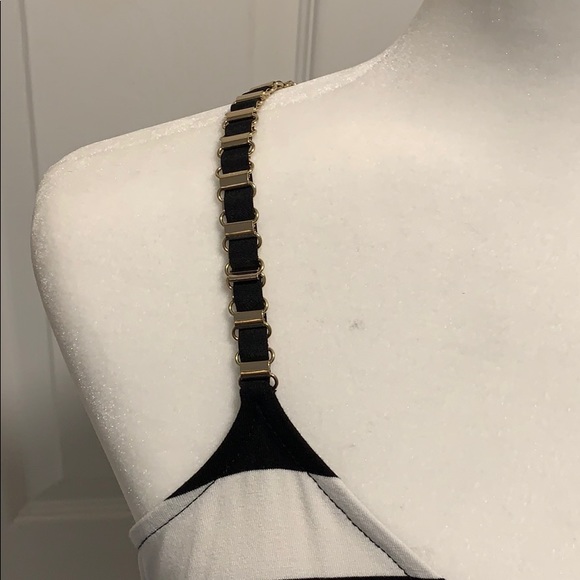 WH|BM Asymmetrical Striped Tunic Top - Picture 5 of 7